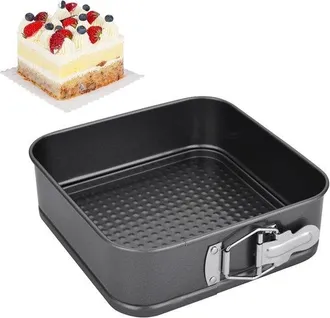 OEM Molde Desmontable Cuadrado Antiadherente De 26x26 Cm - Molde Para Pasteles Y Quiches Con Base Extra&iacute;ble