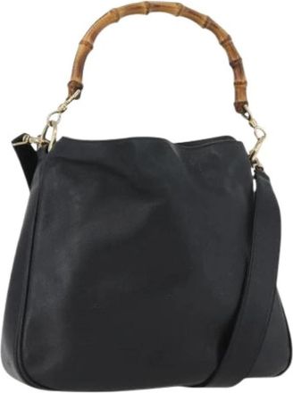 Gucci Pre-owned Vintage Schoudertas - Dames - Vintage Schoudertas - Zwart - ONE Size - Leer - Vintage