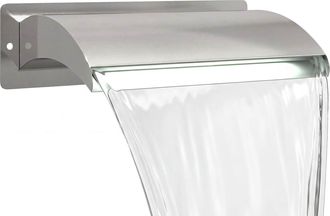 vidaXL Vidaxl Cascata Da Piscina Con Luce Led Acciaio Inox 304