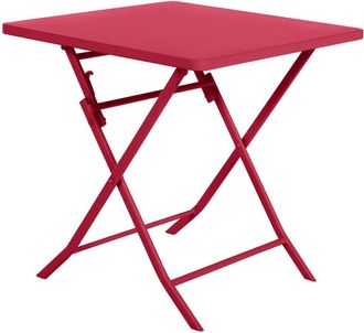 Hesperide Mesa De Jard&iacute;n Cuadrada Plegable Greensboro Rojo Granate - 2 Plazas - Hesp&eacute;ride