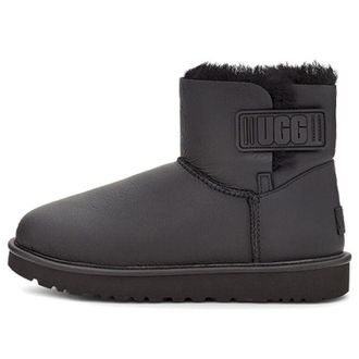 UGG (WMNS) UGG Mini Bailey Logo Strap Black 1123623-UMBL