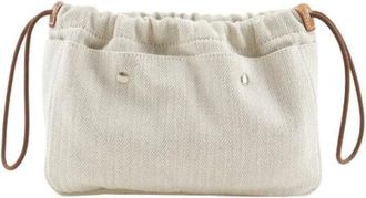 Herm&egrave;s Vintage, unisex, Beige, ONE Size, Pre-owned Canvas Pouch