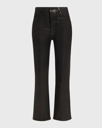 Frame Denim Le Sleek Straight Coated Jeans