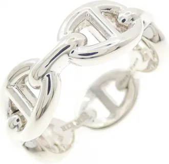 Herm&egrave;s Silver 925 Band Ring (Pre-Owned)