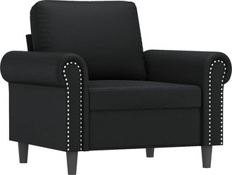 vidaXL Sill&oacute;n Cuero Sint&eacute;tico Negro 60 Cm Vidaxl