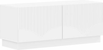 vidaXL Mueble De Tv Blanco Madera De Ingenier&iacute;a Vidaxl