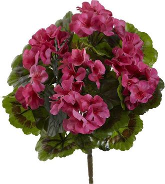 Nearly Natural Set Of 4 Geranium Artificial Bush