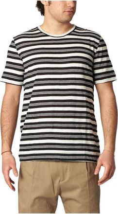Paolo Pecora t-shirt - Heren - T-shirts - Zwart - XL - Linnen - Tops