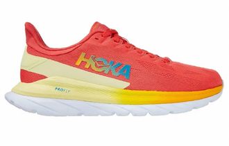 Hoka One One Womens Mach 4 Running Shoes In Hot Coral/saffron