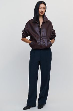 Maeve Heddie Wool Blend High Rise Trousers Pants
