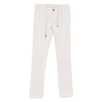 Eleventy Chinos, male, Beige, W36, Lyocell/Cotton Drawstring Trousers
