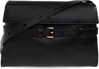 Moschino Leren schoudertas - Heren - Schoudertassen - Zwart - ONE Size - Leer - Tassen