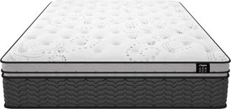 VENTE-UNIQUE.COM Colch&oacute;n cl&aacute;sico poli&eacute;ster blanco 160 x 200 cm