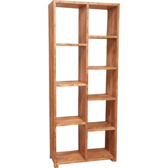 Biscottini International Biscottini - Libreria in legno massello di tiglio finitura naturale 82x36x201 cm