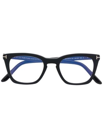 Tom Ford Eyewear Bril met rechthoekig montuur - Zwart