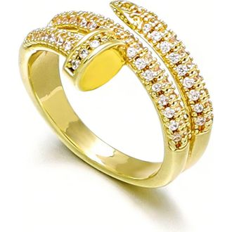 Adornia Cubic Zirconia Double Wrap Ring in Gold at Nordstrom Rack, Size 7