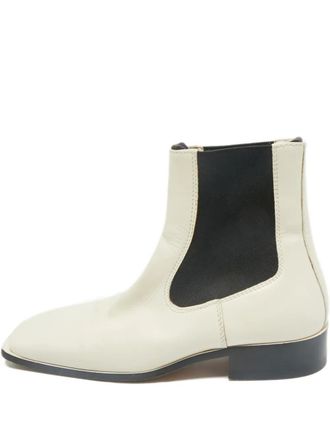 Celine square-toe boots - White