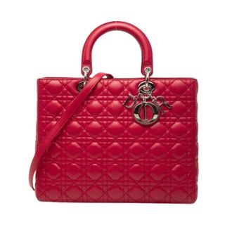 Dior Pre-owned Lady Handbag - Dames - Pre-owned - Rood - Maat: ONE Size Leer