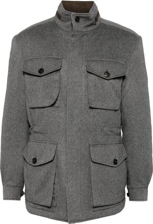 N.Peal Hampton jacket - men - Cashmere/Polyester - S - Grey