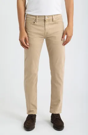 Frame Denim LHomme Slim Fit Five-Pocket Twill Pants in Soft Beige at Nordstrom, Size 34