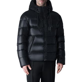 Mackage Victor Water Resistant Recycled Down Puffer Jacket in Black at Nordstrom, Size 36