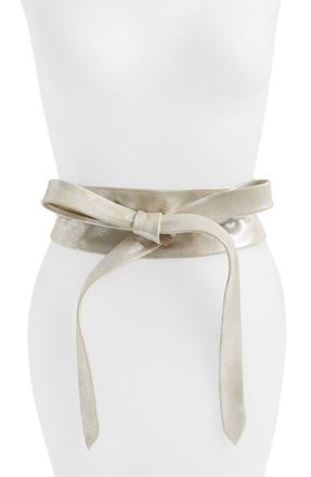 ADA Classic Wrap Belt in Silver Shimmer at Nordstrom