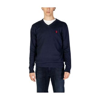 U.S.Polo Association U.S. Polo Assn., V-neck Knitwear, male, Blue, XL, Us40 173007 V-neck Jumper