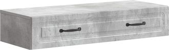 vidaXL Mesa Lateral Montada En La Pared Gris Hormig&oacute;n Vidaxl