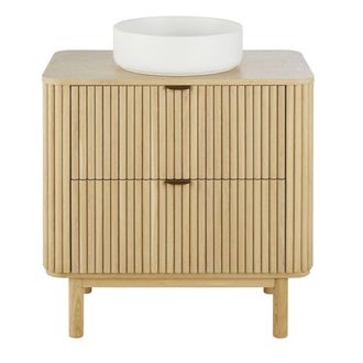 Maisons du monde Mueble de ba&ntilde;o con 1 lavabo y 2 cajones