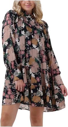 Sofie Schnoor Zwarte Mini Jurk voor Vrouwen - Dames - Korte kleedjes - Veelkleurig - L - Kleedjes