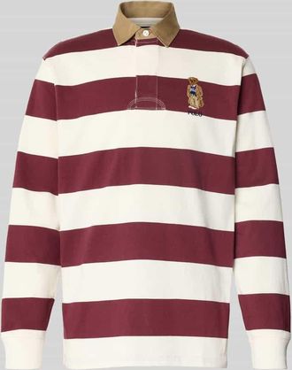 Polo Ralph Lauren Sweatshirt mit Label-Stitching in Bordeaux, Größe XXL