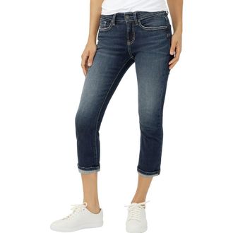 Silver Jeans Co Suki Curvy Mid Rise Capri Jeans in Florida at Nordstrom, Size 31 X Regular