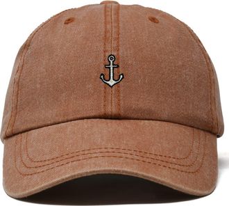 Dalix Anchor Dad Cap in Washed Orange at Nordstrom