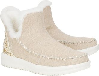 Hey Dude Camden Brushed Cozy Womens Boots Sand : 6 M, Leather