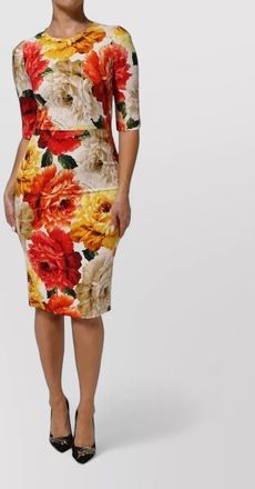 Dolce & Gabbana floral-print knee-length dress