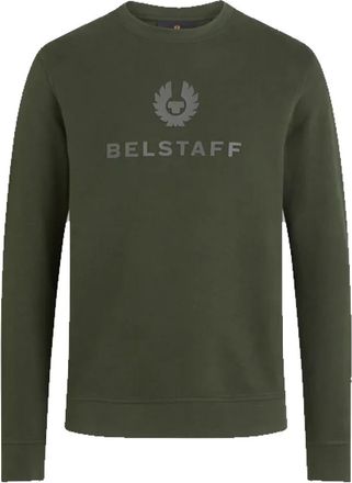 Belstaff Signature Crewneck Sweatshirt - Heren - Sweatshirts - Groen - S - Katoen - Hoodies & sweatvesten