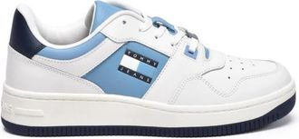 Tommy Jeans Basket Sneakers - Heren - Sneakers - Wit - 44 EU - Leer - Schoenen