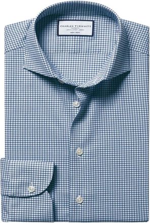 CHARLES TYRWHITT Non-Iron Performance Twill Wool Shirt