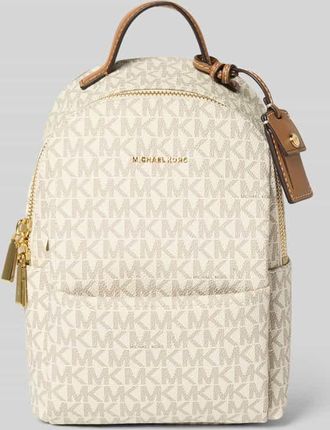 Michael Kors Rucksack mit Allover-Logo-Print Modell Sable in Ecru, Größe 1