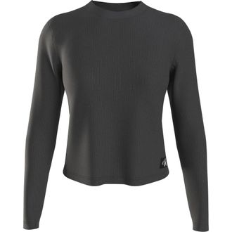Calvin Klein Zwarte Sweaters Slim Fit Ronde Hals - Dames - Ronde hals truien - Zwart - XL - Truien & Vesten