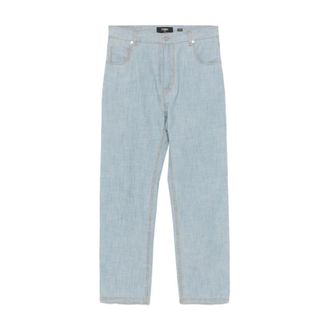 Fendi Straight Jeans, male, Blue, Size: W34 Denim R. Chambray