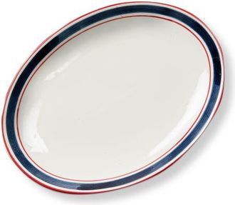 Tag Summer Stripe Serving Platter Dishwasher Safe Perfect for Entertaining in White at Nordstrom