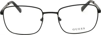Guess GU50074 Metal Rectangular Eyeglasses - Black