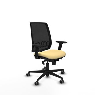 Piqueras y Crespo Silla De Oficina Piqueras Y Crespo Alares Crema Polipiel Malla