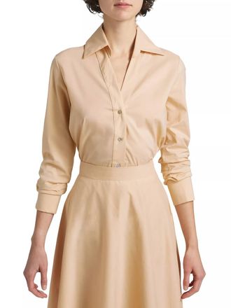 La Petite Robe Di Chiara Boni Atena Button-Front Shirt In Beige