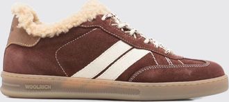 Woolrich Bicolour Suede and Leather Low-Top Sneakers with Shearling Lining