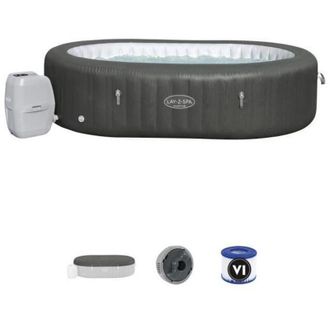 Bestway Idromassaggio Gonfiabile Bestway Lay-Z-Spa Mauritius Smart AirJet 270x180x71 cm 5-7 Persone Airjet, Copertura e Connessione App
