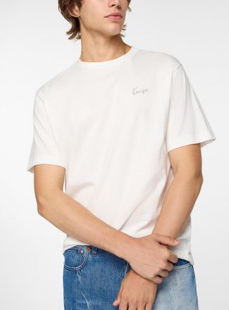 Kenzo Mens Embroidered script logo T-shirt