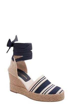 Andr&eacute; Assous Payton Espadrille Wedge in Navy Multi at Nordstrom Rack, Size 10