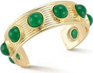 Sphera Milano Beaded Cuff Bracelet in Gold/green at Nordstrom Rack